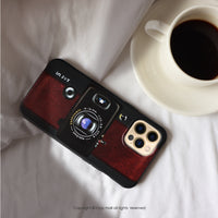 iPhone 17/16/15/14/13/12/SE3 復古底片相機 二合一防摔背繩手機殼