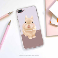 iPhone 16/15/14/13/12/SE3 療癒兔兔 透明耐衝擊防摔手機殼