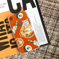 iPhone 13/13pro/12/11/SE3 部隊貓吃泡菜防摔空壓殼流沙殼