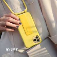 iPhone 14/13/12/11/SE3 可拆式 Urban Basic 活力黃 背繩防摔手機殼