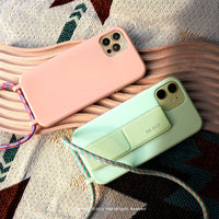 iPhone 11/11max/SE2/12/12mini 簡約Simplicity掛繩 藕粉 防摔手機殼