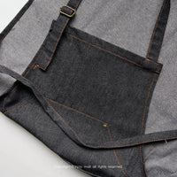 餐廳 咖啡廳 工作室 掛脖式 單寧牛仔布 工作圍裙 可加購刻字