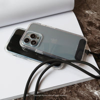 iPhone 16/15/14/13/12/11/SE3 自在悠遊 雙層二合一手機掛繩 防摔殼