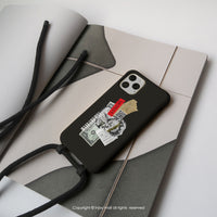 iPhone 17/16/15/14/13/12/SE3 大衛西元前 二合一防摔背繩手機殼