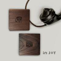 復刻回憶兒時點滴 原木杯墊 胡桃木杯墊