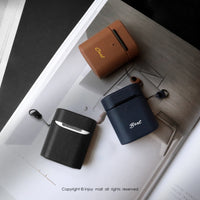 AirPods值得擁有 客製文字 經典真皮 防摔 帶手繩保護套