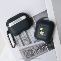 AirPods / AirPods Pro 柔白香氛花朵 保護套 TPU收納盒 附掛勾