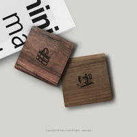 復刻回憶兒時點滴 原木杯墊 胡桃木杯墊