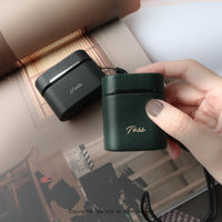 AirPods值得擁有 客製文字 經典真皮 防摔 帶手繩保護套