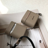 AirPods值得擁有 客製文字 經典真皮 防摔 帶手繩保護套