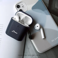 AirPods值得擁有 客製文字 經典真皮 防摔 帶手繩保護套