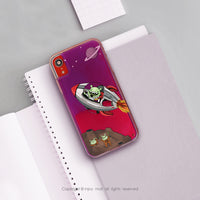 iPhone XS/XR/max/11pro/11max/SE2星際特工防摔霓虹流沙殼