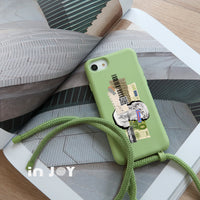 iPhone 13/13pro/12/11/SE3 讚許的力量 二合一防摔背繩手機殼