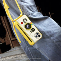 iPhone 13/13pro/12/11/SE3童趣拍立得 二合一防摔背繩手機殼