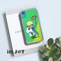 iPhone XS/XR/11pro/11max/SE2外太空麻吉自拍防摔霓虹流沙殼