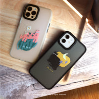 iPhone 17/15 手機殼∣頑皮花貓 磨砂 MagSafe 磁吸防摔手機殼