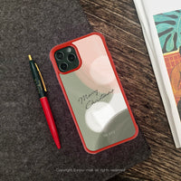 iPhone 14/14 Pro/13/12/11/SE3 想念手寫的溫度 耐撞擊磨砂邊框手機殼C款