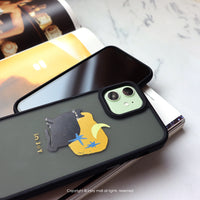 iPhone 17/15 手機殼∣星空黑貓 磨砂 MagSafe 磁吸防摔手機殼