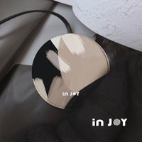 低調中性幾何色塊 輕薄 皮革工藝10W快充無線充電器