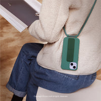 iPhone 16/15/14/13/12/SE3 可拆式 Urban Basic 夜幕綠 背繩防摔手機殼