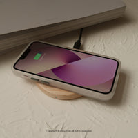 客製化禮物 胡桃木/櫻桃木質無線充電器 Wireless Charger 手寫字