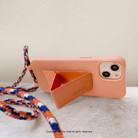 iPhone 14/13/13 Pro/12/11/SE3 可拆式 Urban Colourful 早安橘 背繩防摔手機殼