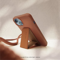 iPhone 14/13/12/11/SE3 可拆式 Urban Basic 摩卡棕 背繩防摔手機殼