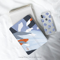 iPad case 12.9/Air5/iPad 8/mini7 洋溢夏日氣息 皮革平板保護套