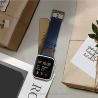 Apple Watch series 1 2 3 4 5 6 7 撞色炫彩 真皮錶帶