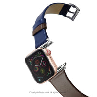 Apple Watch series 1 2 3 4 5 6 7 撞色炫彩 真皮錶帶