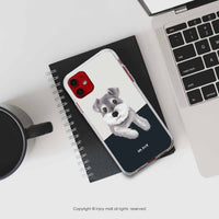 iPhone 16/15/14/13/12/SE3 迷你雪納瑞 透明耐衝擊防摔手機殼