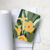 iPad case 12.9/Air5/iPad 9/mini 7 深情百合花 附筆槽平板保護套