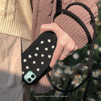 iPhone 17/16/15/14/13/12/SE3 快樂小雛菊 二合一防摔背繩手機殼