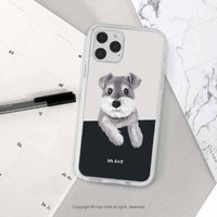 iPhone 16/15/14/13/12/SE3 迷你雪納瑞 透明耐衝擊防摔手機殼