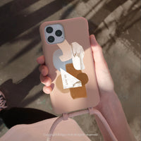 iPhone 17/16/15/14/13/12/SE3 沉醉普羅旺斯 背繩背帶手機殼