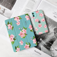 iPad 12.9/Air5/iPad 9/mini7系列 浪漫櫻花氣息 皮革平板保護套