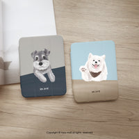 iPad 12.9/Air5/iPad 9/mini 7 笑臉天使薩摩耶犬 附筆槽平板保護套