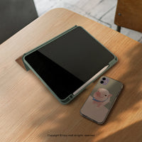 iPad case 12.9/Air5/iPad 9/mini 7波波迷你豬 附筆槽平板保護套