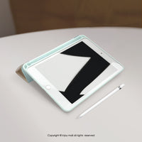 iPad 12.9/Air5/iPad 9/mini 7 笑臉天使薩摩耶犬 附筆槽平板保護套