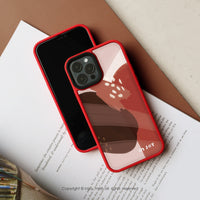 iPhone 16/15/14/13/12/11/SE3 熱情莓果幾何色塊耐撞擊手機殼