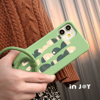 iPhone 13/13pro/12/11/SE3慢活日常 二合一防摔背繩手機殼