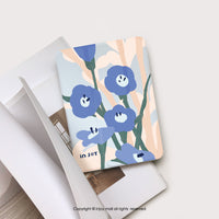 iPad 12.9/Air5/iPad 9/mini 7 夢幻粉蝶花 附筆槽平板保護套