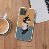 iPhone 16/15/14/13/12/SE3 回萌柴犬 透明耐衝擊防摔手機殼