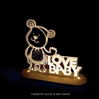 小熊小夜燈(療癒 溫馨 送禮小物 床頭燈 檯燈 夜燈 3D小夜燈)