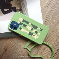 iPhone 13/13pro/12/11/SE3慢活日常 二合一防摔背繩手機殼