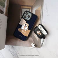 iPhone 17/15 手機殼∣微笑柯基 磨砂 MagSafe 磁吸防摔手機殼