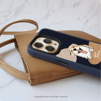 iPhone 17/15 手機殼∣微笑柯基 磨砂 MagSafe 磁吸防摔手機殼