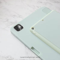 iPad 12.9/Air5/iPad 9/mini 7 夢幻粉蝶花 附筆槽平板保護套