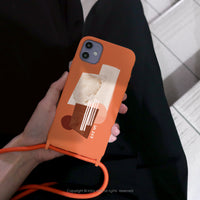 iPhone 13/13pro/12/11/SE3 魅力摩洛哥背繩背帶手機殼