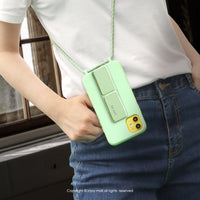 iPhone 11/11max/SE2/12/12mini 簡約Simplicity掛繩 薄荷綠 防摔手機殼